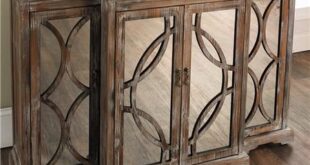 Rustic Mirror Front Sideboard - 33.75″Hx52″Wx17″D, $650, Rustic .