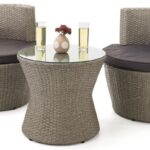 3 Piece Wicker Patio Set with Weather-Resistant Build and .