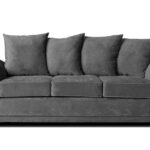 Joshy Charcoal Grey Velvet 3 Seater Sofa. Home living room .