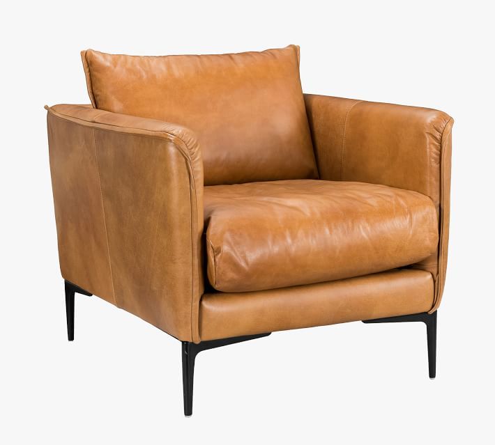 Waldorf Leather Armchair | Club chairs, Leather armchair, Leather .