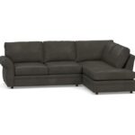 Pearce Roll Arm Leather Return Bumper Sectional | Sectional .