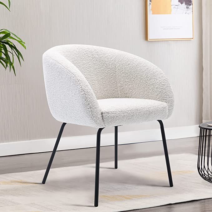 Zesthouse Modern Sherpa Accent Chair Armchair for Living Dining .