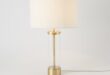 Acrylic Column Table Lamp - Antique Brass #westelm | Table lamp .