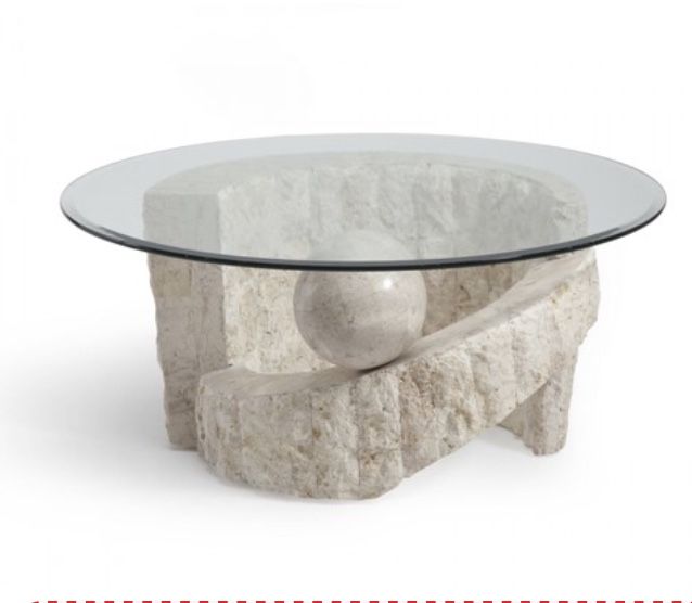 Pin by Susan Jones on Lv | Stone coffee table, Round glass coffee .