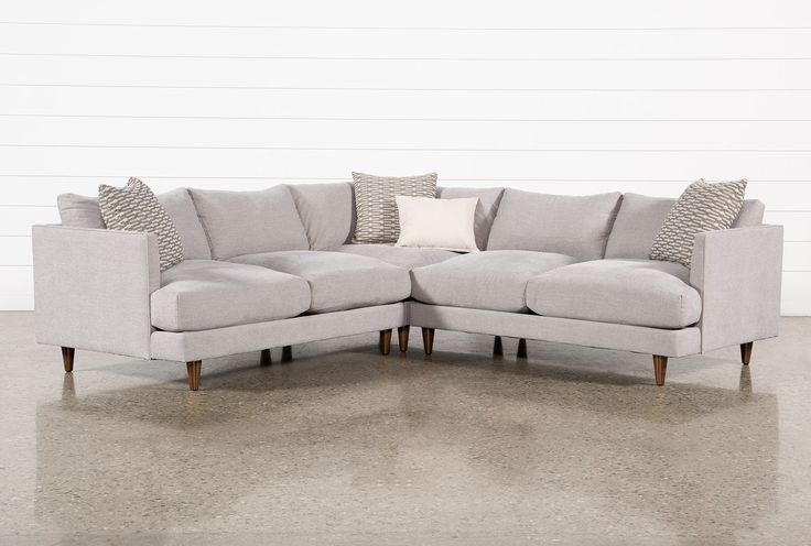 Adeline II 3 Piece 109" Sectional | Grey sectional sofa, Living .