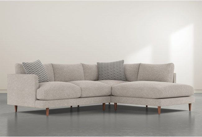 Adeline II Chenille 2 Piece 109" Sectional With Right Facing .