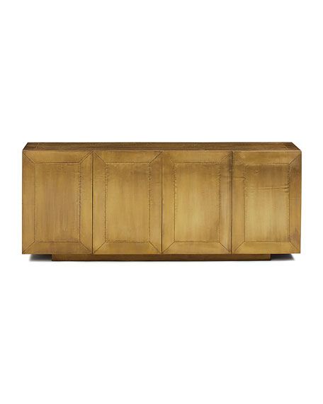 Four Hands Aged Brass-Covered Sophie Console | Aged brass .