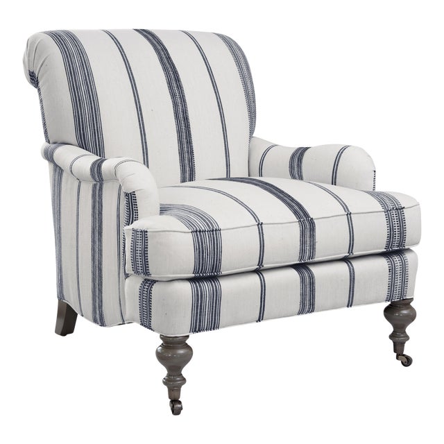Chatsworth Chair in Aiden Natural with Navy | Chairi
