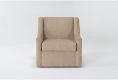 Ashland Micro Suede Ren Camel 32" Accent Chair | Living Spac