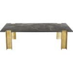 Alcide Black Marble Coffee Table via Polyvore featuring home .