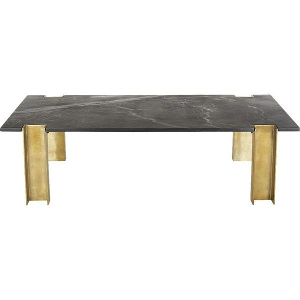 Alcide Black Marble Coffee Table via Polyvore featuring home .