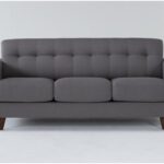 Allie Dark 80" Grey Queen Sleeper Sofa With Memory Foam Mattress .