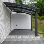 attached wall aluminum carport& Garage with polycarbonate .