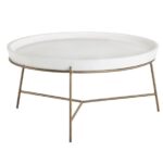 Remy Coffee Table - Antique Brass - White | Coffee table, Coffee .