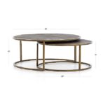 Keya Antique Brass Nesting Coffee Tables + Reviews | Crate .