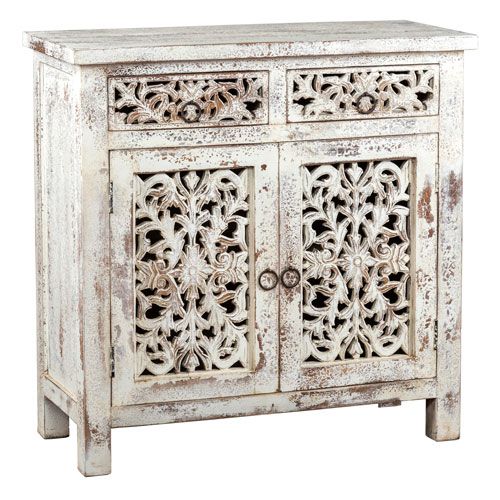 Union Street Evelyn Antique White Two Door Buffet | Wooden .