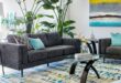 Coastal Living Room with Aquarius Dark Grey Sofa | Living Spaces .