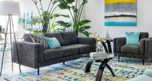 Coastal Living Room with Aquarius Dark Grey Sofa | Living Spaces .
