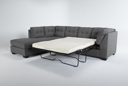 Arrowmask Charcoal 2 Piece 115" Full Sleeper Sectional With Left .