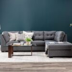 Arrowmask Charcoal 2 Piece 115" Full Sleeper Sectional With Right .