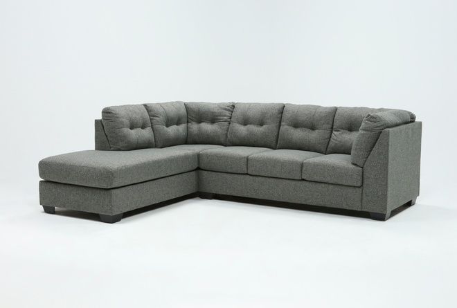 Arrowmask Charcoal 2 Piece 115" Sleeper Sectional With Left Arm .