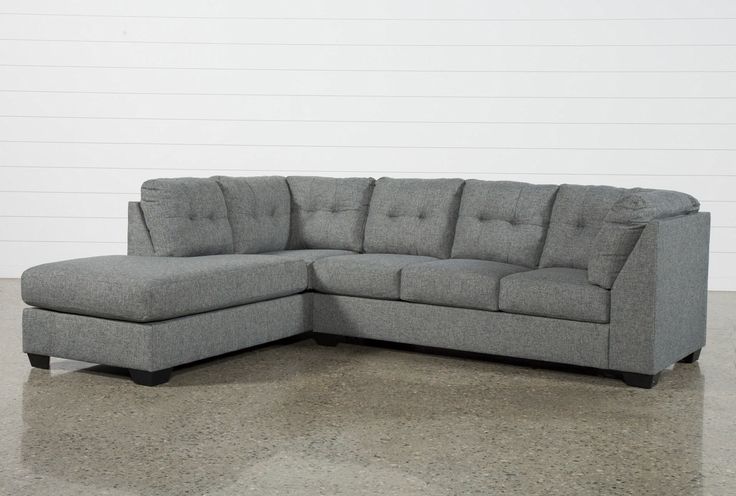 Arrowmask Charcoal 2 Piece 115" Full Sleeper Sectional With Left .
