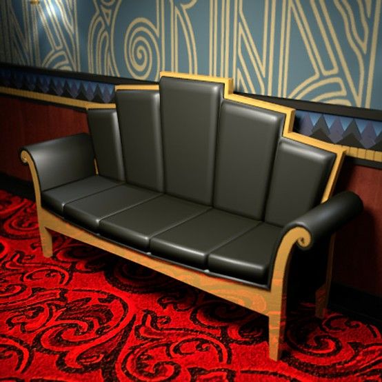 Art Deco sofa | Art deco sofa, Art deco furniture, Art deco dec