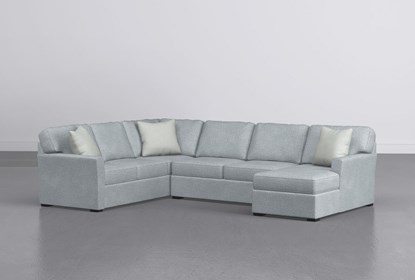 Aspen Tranquil Foam Modular 3 Piece 134" Sectional With Right Arm .