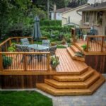 Wooden deck designs | Backyard patio designs, Deck designs .