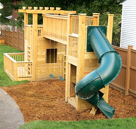 How to build a playset. | Backyard play, Backyard playground, Diy .