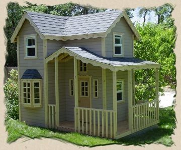 outdoor playhouse plans -- this site has a variety of different .