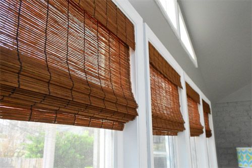 bamboo blinds with curtains - Google Search | Bamboo blinds .