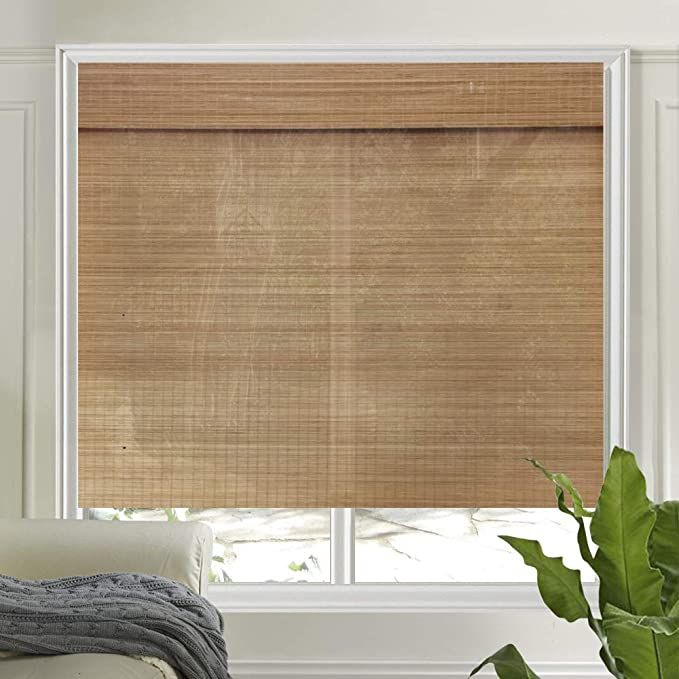 LETAU Wood Window Cordless Shades Blinds,Bamboo Light Filtering .