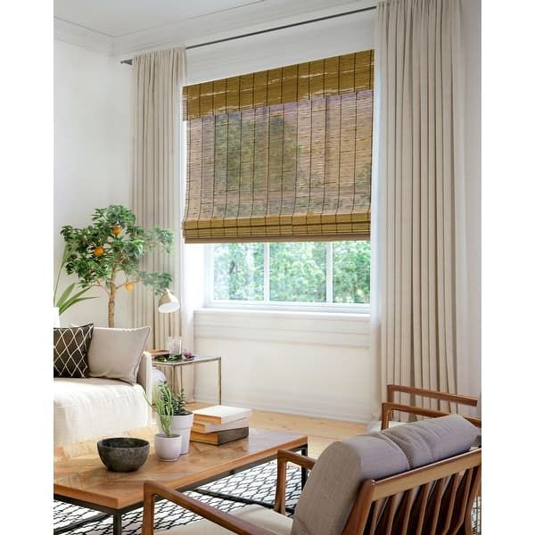 Chicology Cordless Bamboo Light-filtering Roman Shades - Overstock .