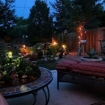 Day & Night :) | Beautiful backyards, Backyard, Backyard makeov