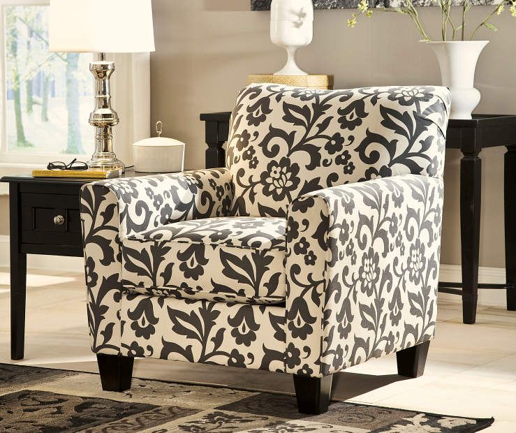 Flannel Levon Charcoal Accent Chair at Big Lots. | Printed accent .