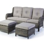 Real Living Oakmont Gray Cushioned Sofa & Ottomans All-Weather .