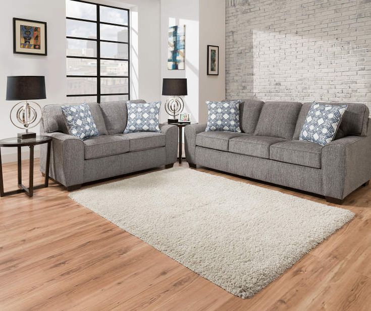 Redding Gray Chenille Sofa With Pillows - Big Lots | Living room .