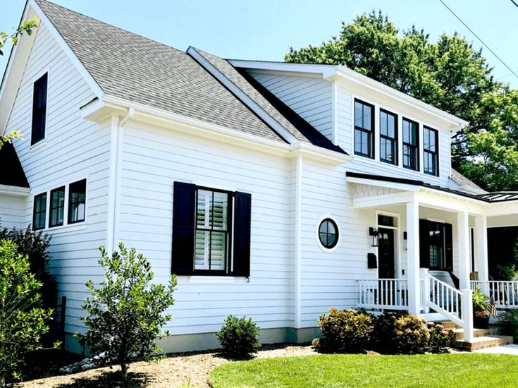 How To Style White Homes with Black Shutters | Timberlane Blog .