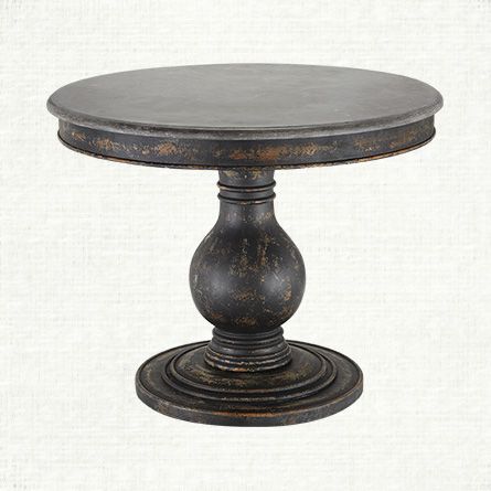 Luca 39" Black Dining Room Table | Round pedestal dining, Round .