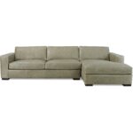 Klaussner Mendocino Contemporary 2-Piece Leather Sectional Sofa .
