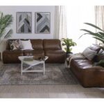 Burton Leather Armless 91" Sofa | Leather couches living room .