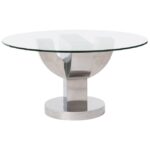 Mid-Century Italian Cactus Shaped Dining Table in Stainless Steel .