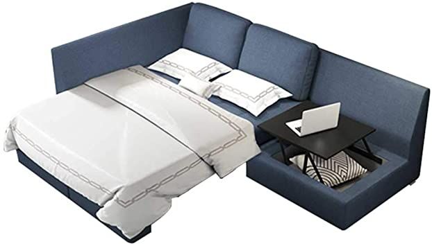 RJMOLU Convertible Sectional Sofa Couch, Modern Linen Fabric L .