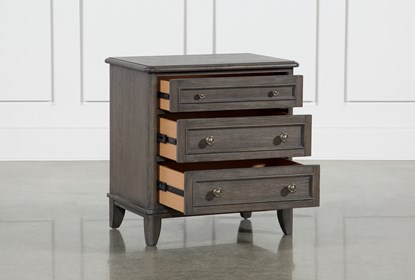 Candice II 3-Drawer 29" Nightstand With USB and Power Outlets .