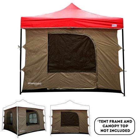 Solid Wall Camping Tent- attaches to any 10'x10' Easy Up Pop Up .