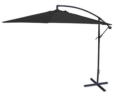 10' Black Offset Patio Umbrella - Big Lots | Offset patio umbrella .