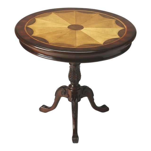 Carissa Round 30" Pedestal Table, Dark Brown | Chairi