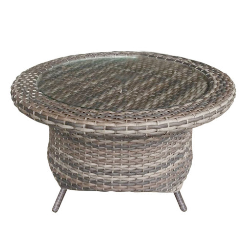 Forever Patio Aberdeen Round Wicker Rotating Chat Table With Glass .