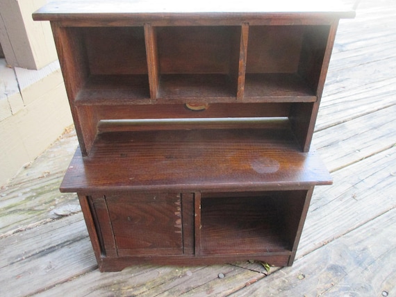 Vintage Kitchen Hutch Cabinet Cass Toys Wooden Miniature Home - Et